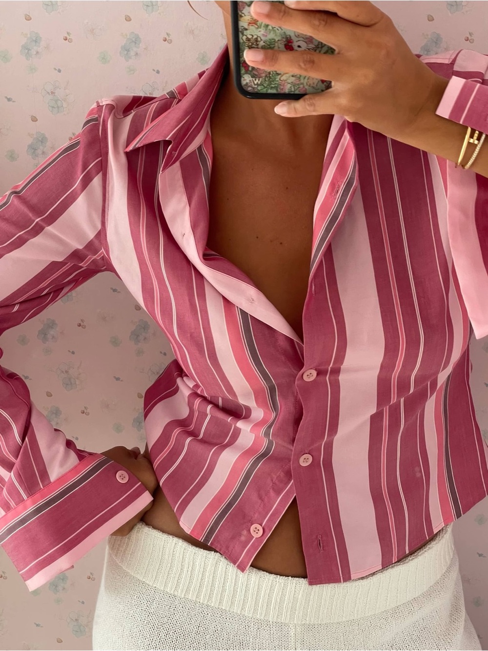 DJERF AVENUE Button Up Shirt - Pink